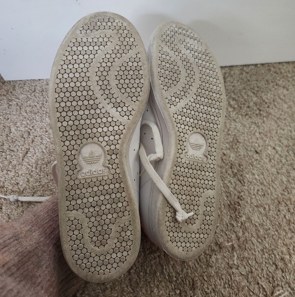 Stan Smith For Adidas White and Orange Sneakers (8.5) - Picture 6 of 6